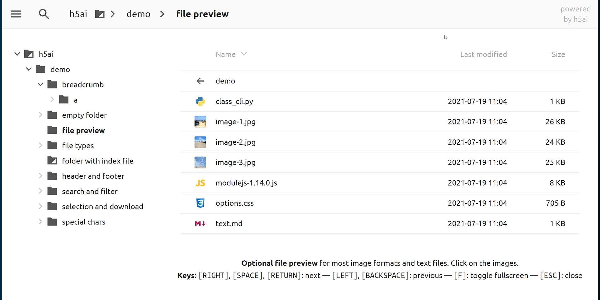 Give your Apache file Index a face lift with h5ai